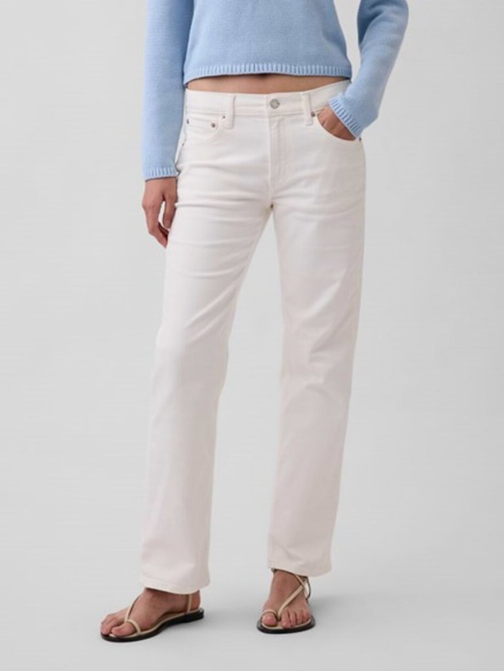 GAP White Straight Jeans for Women size 12 / 31
